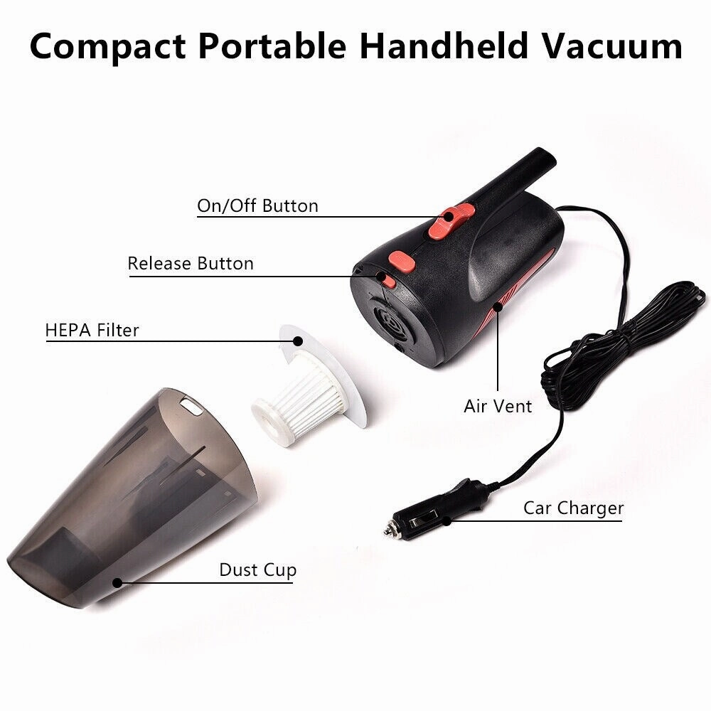 120W Car Vacuum Mini Portable Wet and Dry Handheld Duster