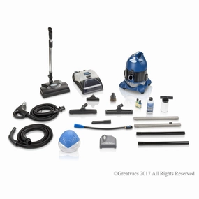 2019 Ocean Blue Water Filtration Bagless Canister Vacuum Cleaner W. Shampooer Air Purifier & Attachments