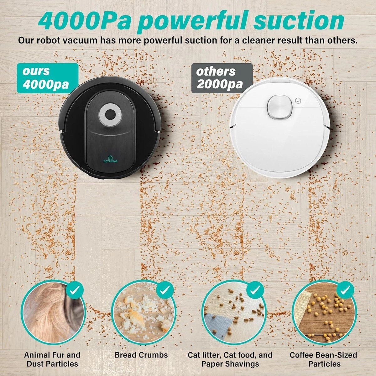 2 in 1 Robot Vacuum & Mop 4000Pa