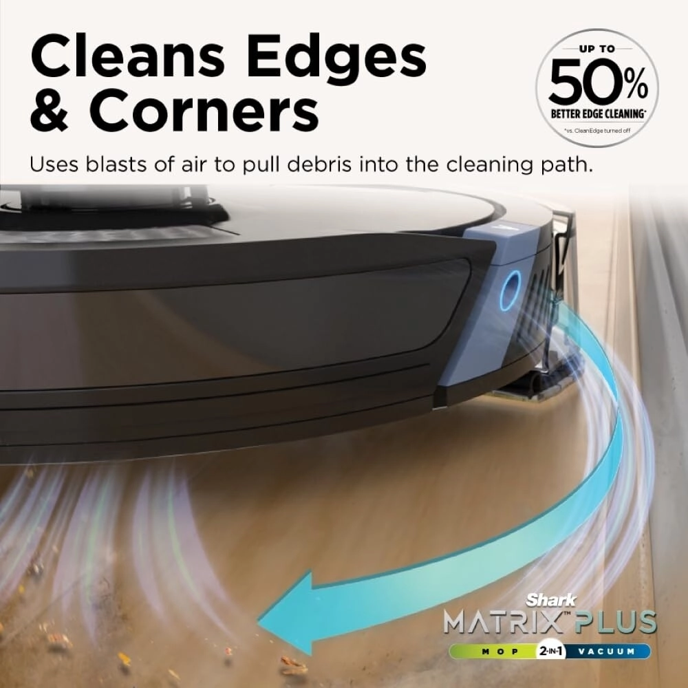 2-in-1 Robot Vacuum & Mop with Sonic Mopping. Matrix Clean. Home Mapping. HEPA Bagless Self Empty Base and 2 Mopping Pads