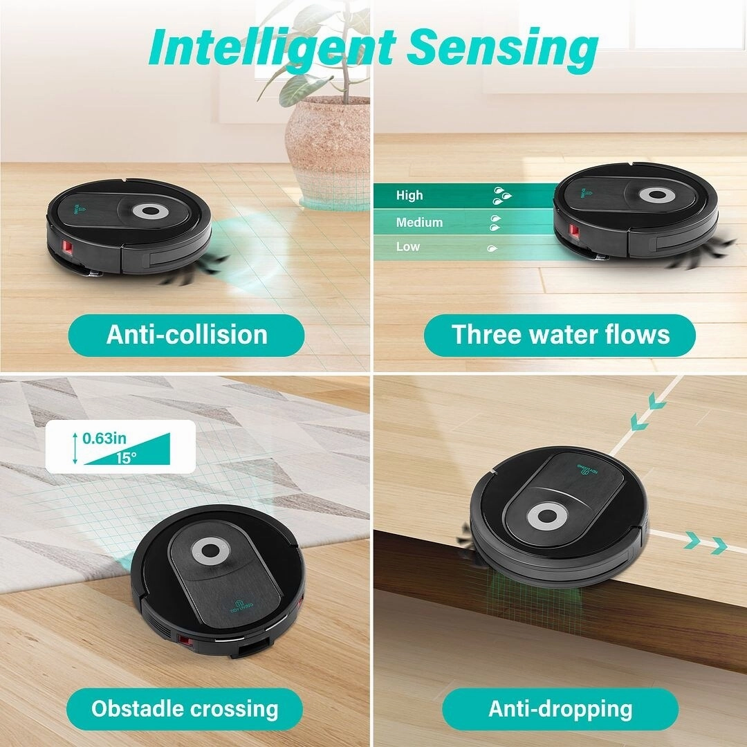 2-in-1 Robot Vacuum and Mop with 4000Pa Strong Suction