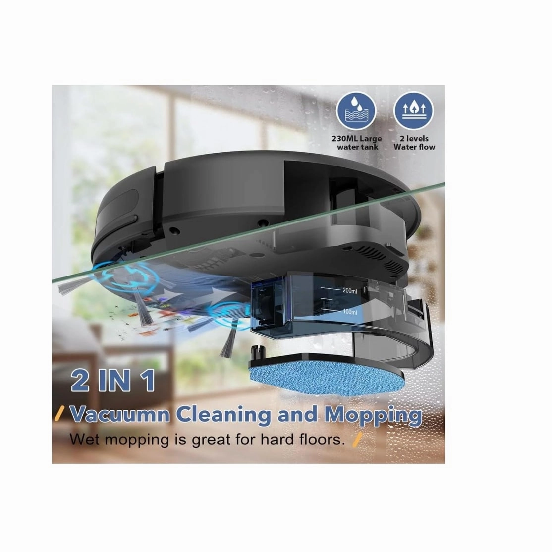 2 in 1 WiFi Robot Vacuum and Mop
