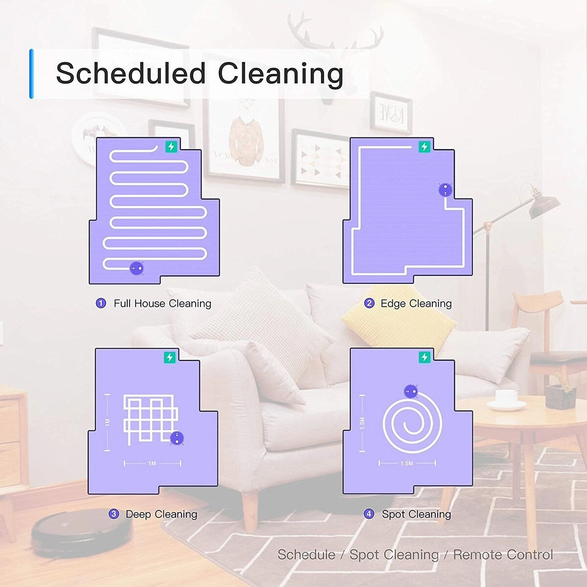 360 C50 Robot Vacuum and Mop. 2600 Pa. Compatible with Alexa and Google Assistant
