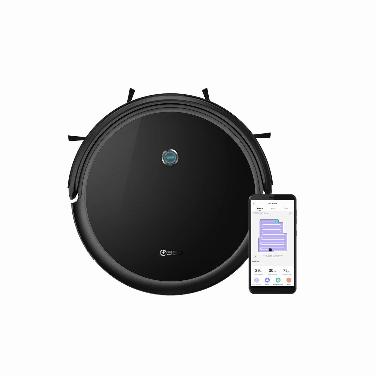 360 C50 Robot Vacuum and Mop. 2600 Pa. Compatible with Alexa and Google Assistant