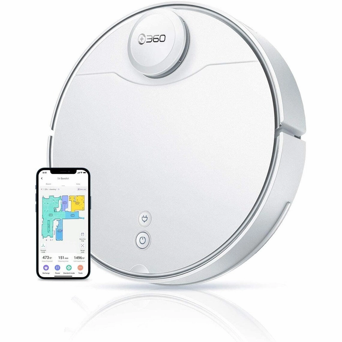 360 S9 Robot Vacuum and Mop. Ultrasonic & LiDAR Dual-Eye. Laser Mapping. 2650 Pa.180 mins Work Time