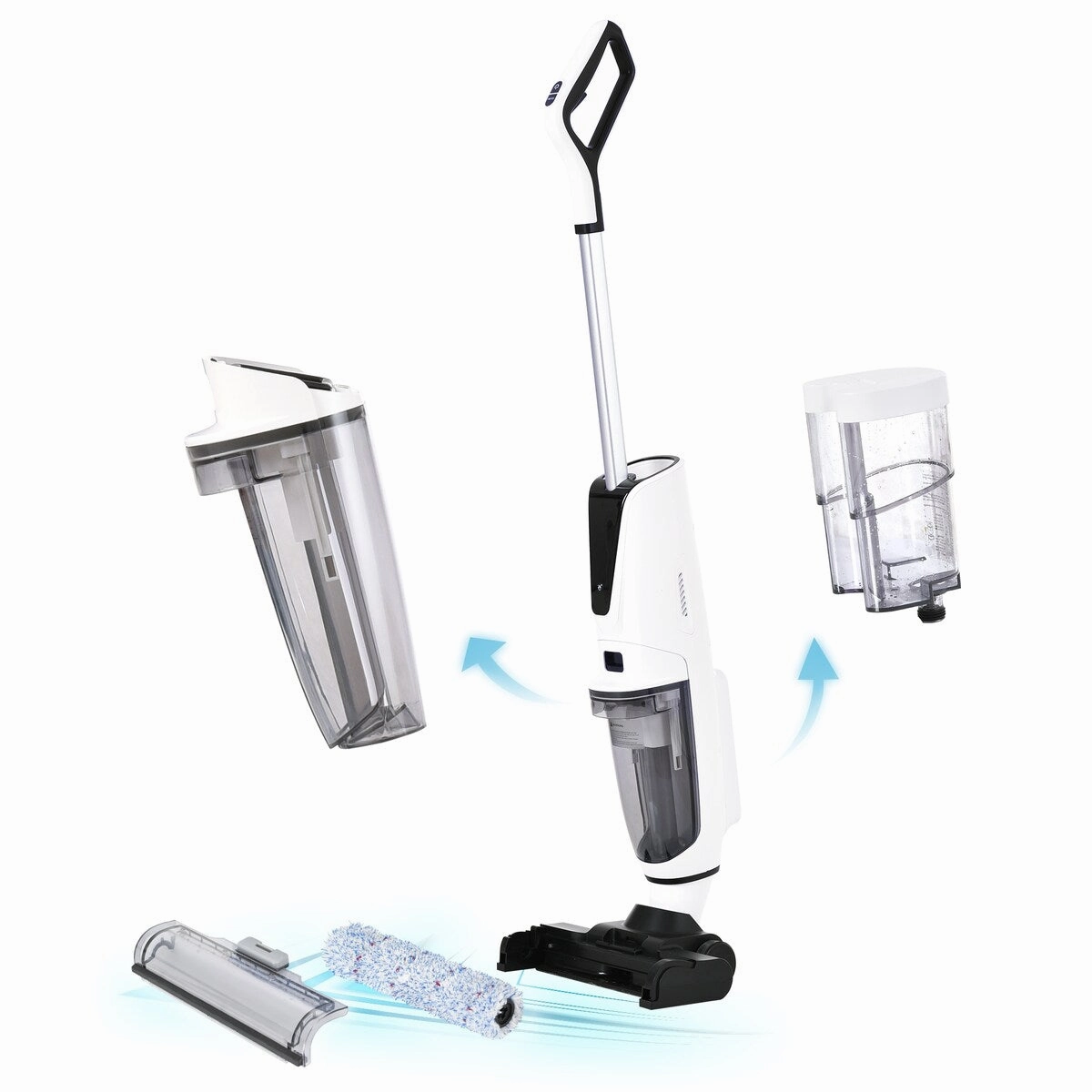 3-in-1 Floor Cleaner .Wireless Wet and Dry Vacuum Cleaner.Two brushes for Carpet and Hard floors. Self-Cleaning System. LED