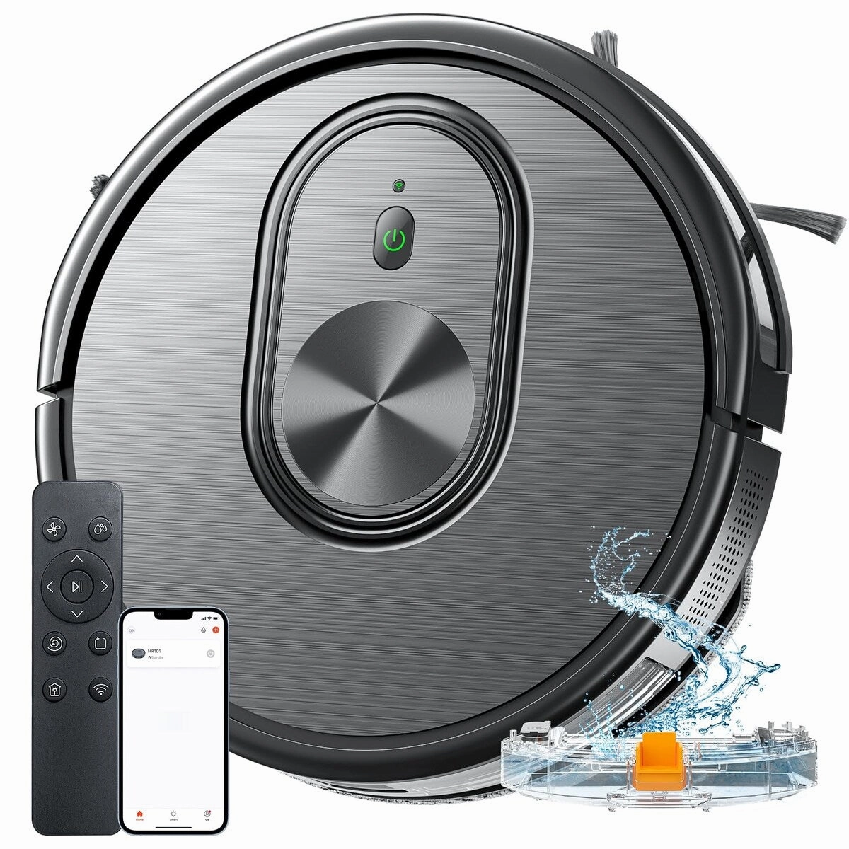 3 in 1 Mopping Robotic Vacuum with Schedule. App/Bluetooth/Alexa. 1600Pa Max Suction. Self-Charging Robot Vacuum Cleaner. Slim