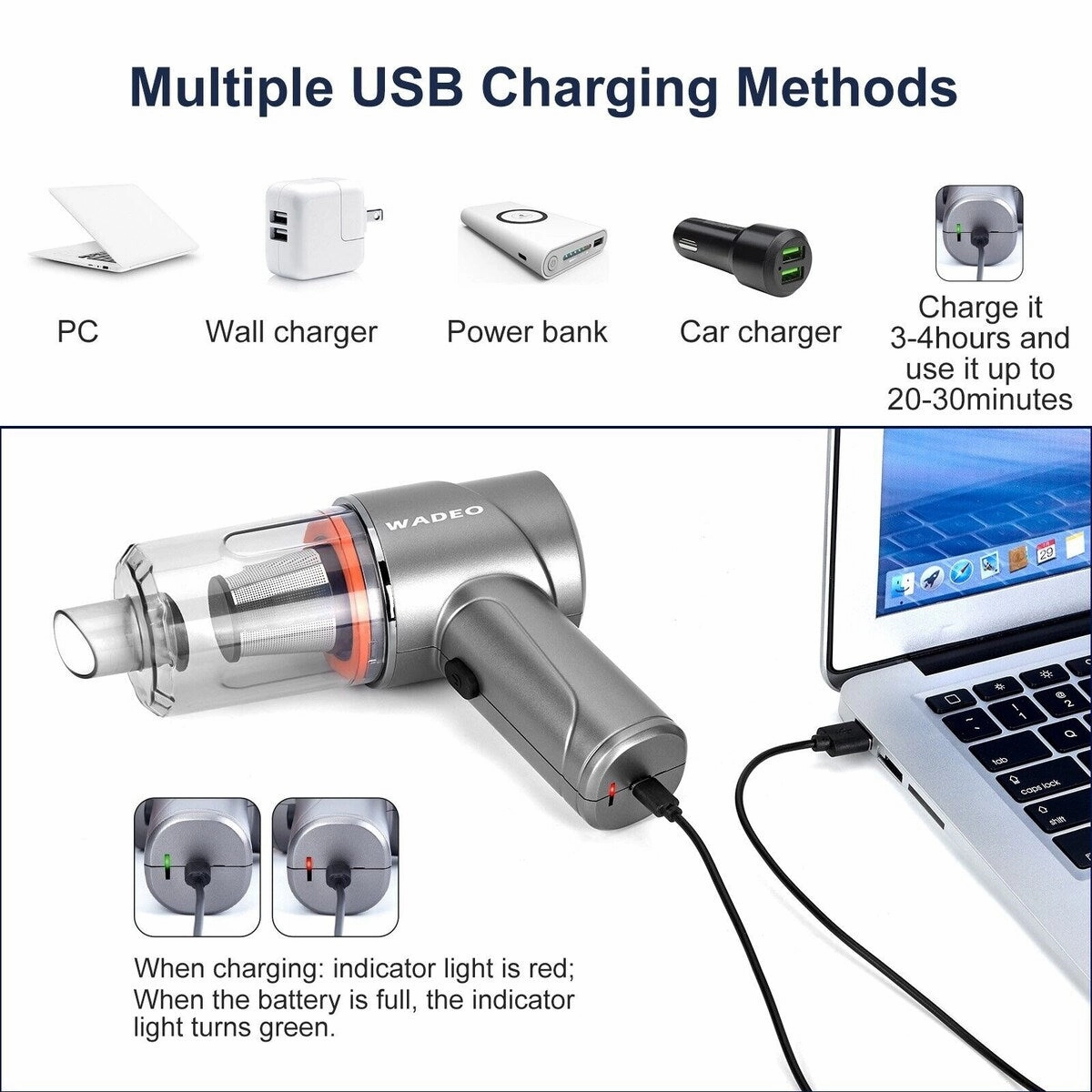 3 in 1 Wireless Handheld Vacuum Portable for Car and Home