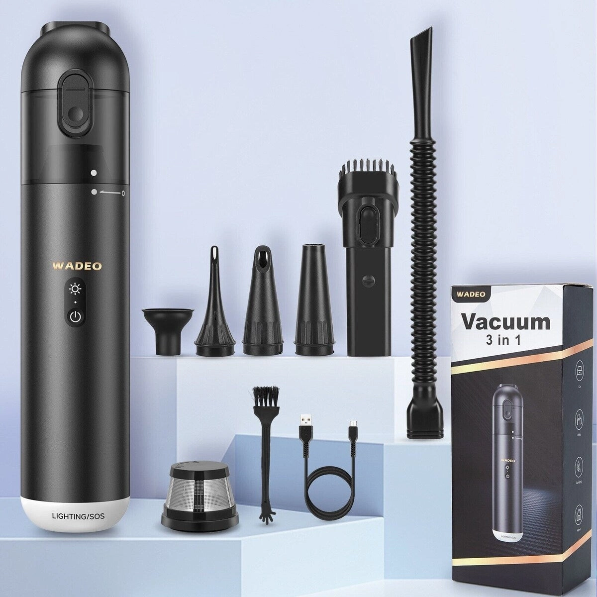 6 in 1 Portable High Power Handheld Vacuum 14000Pa
