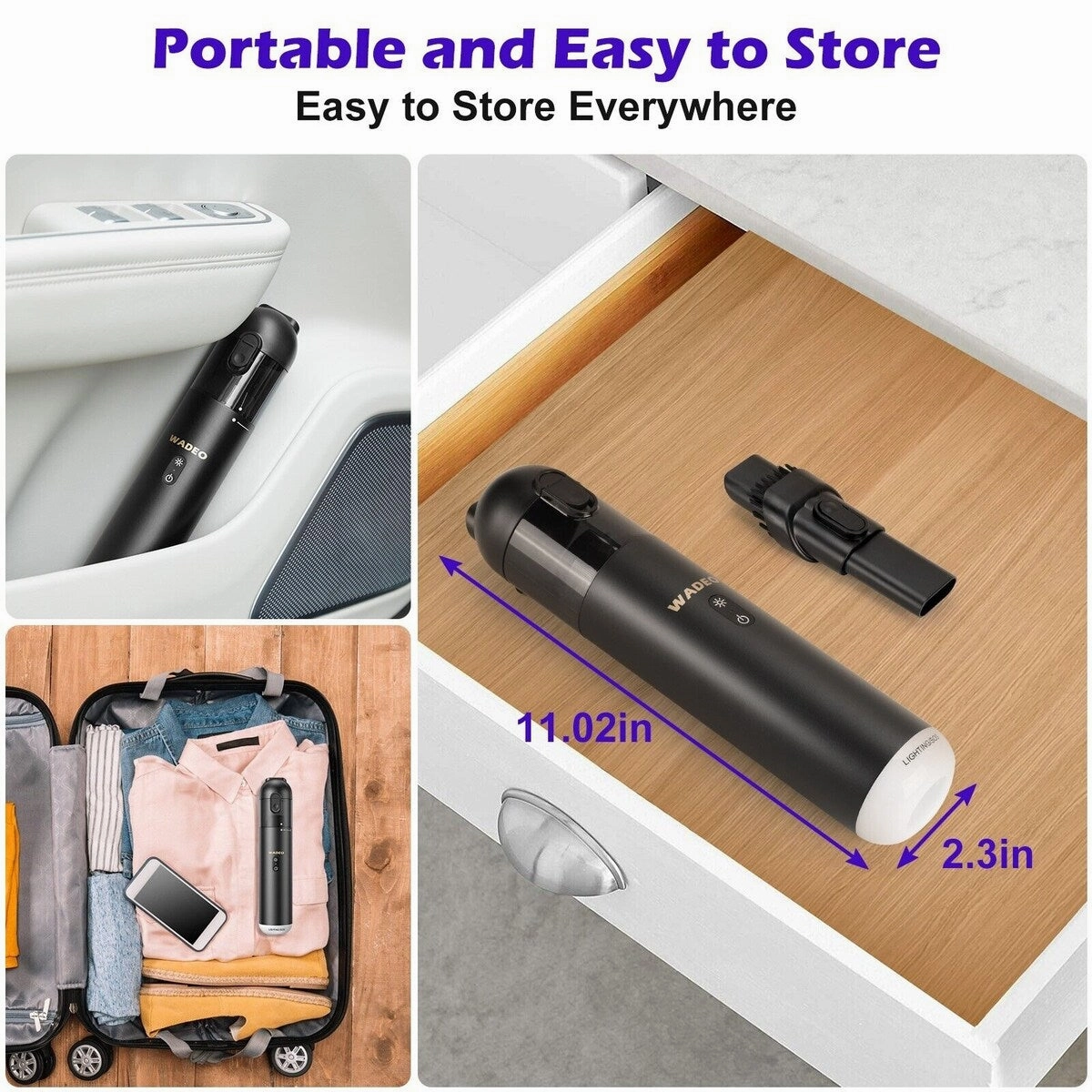 6 in 1 Portable High Power Handheld Vacuum 14000Pa