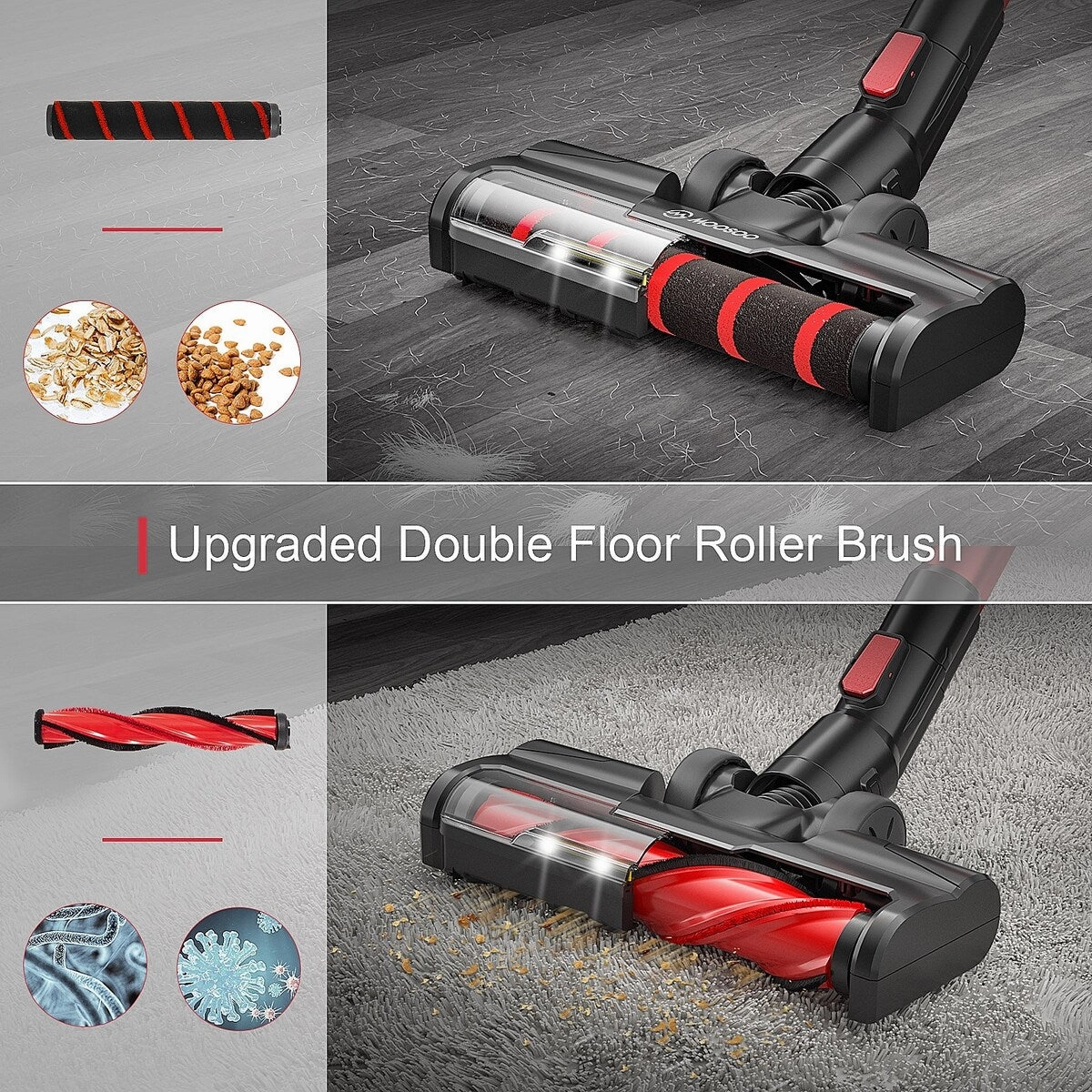 8-in-1 Lightweight 23Kpa Cordless Stick 300W Brushless Motor Vacuum Cleaner