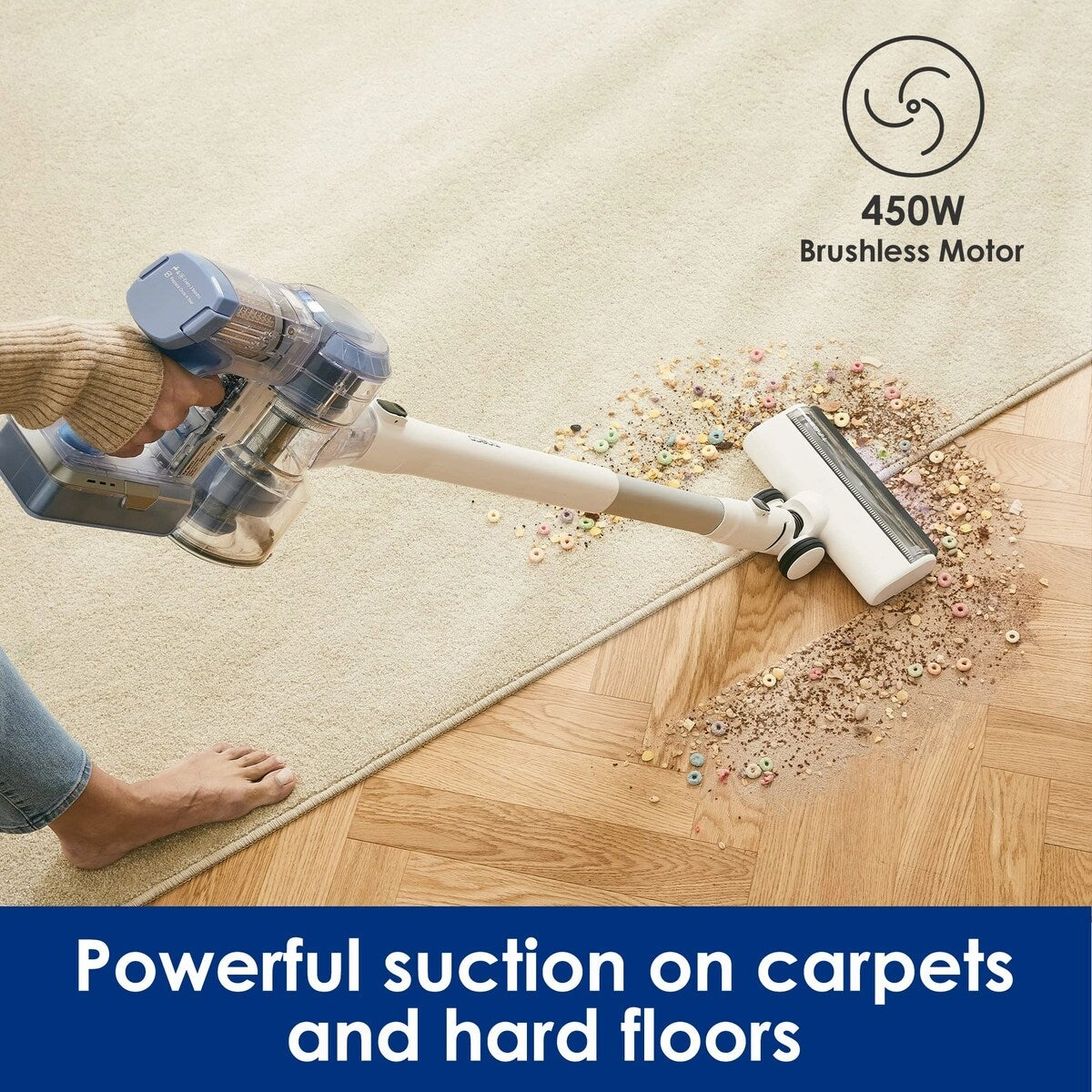 A11 Pet Ex Cordless Stick Vacuum. Lightweight Handheld Vacuum. Long Run Time and Powerful Suction for Carpet and Hard Floor
