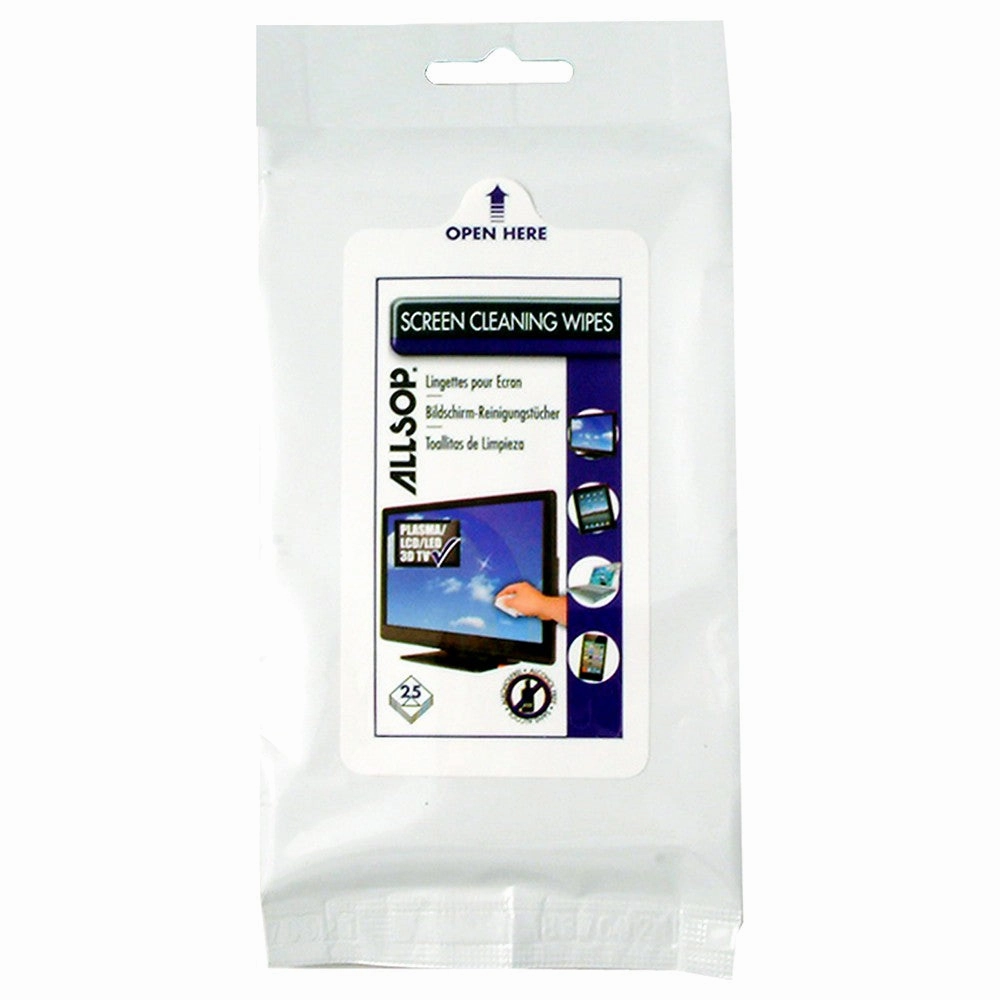 Allsop Screen Cleaning Wipes Pack of 25 | AS05462
