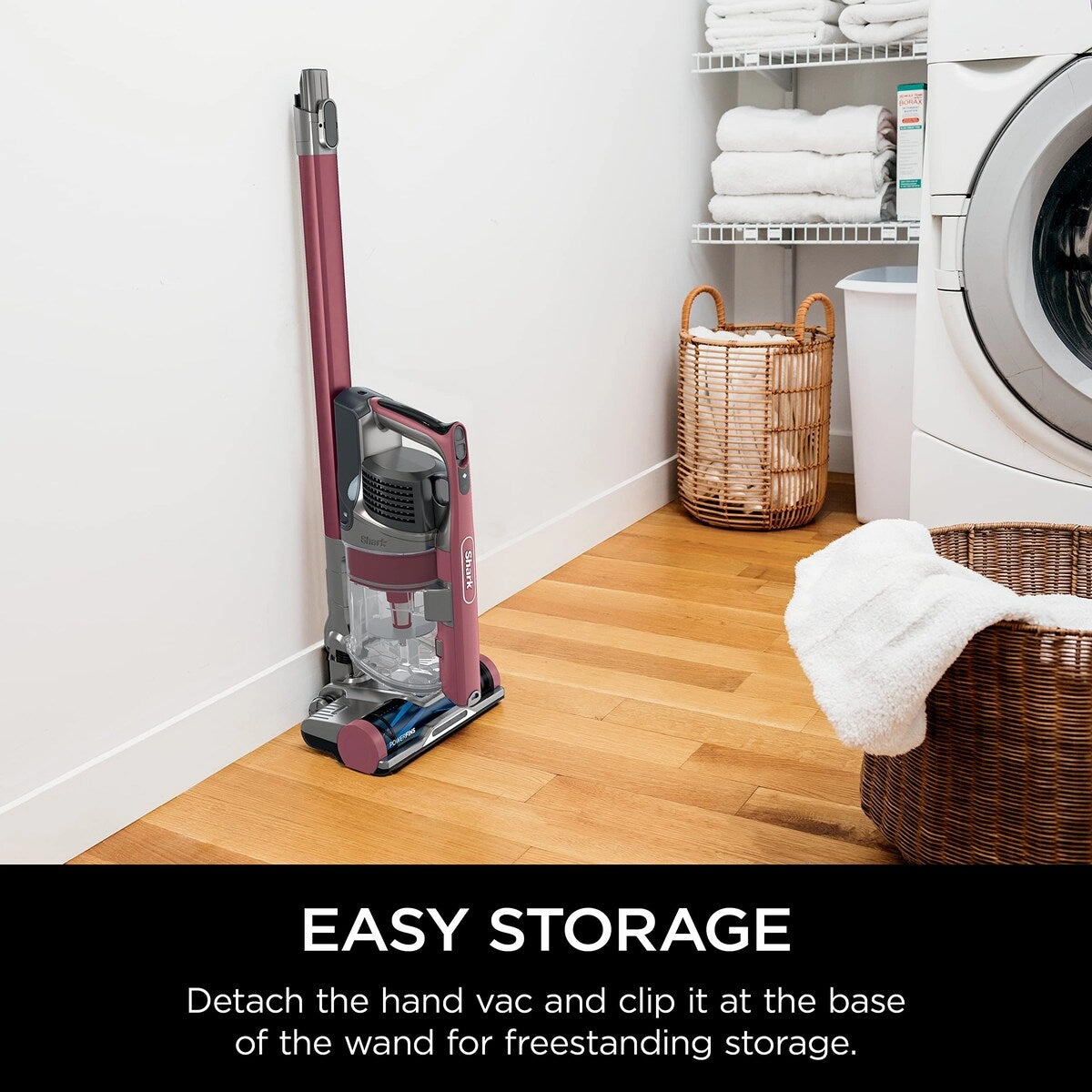Anti-Allergen Cordless Lightweight Stick Vacuum with Self-Cleaning Brushroll. PowerFins. Removable Handheld. Crevice. 34-Quart