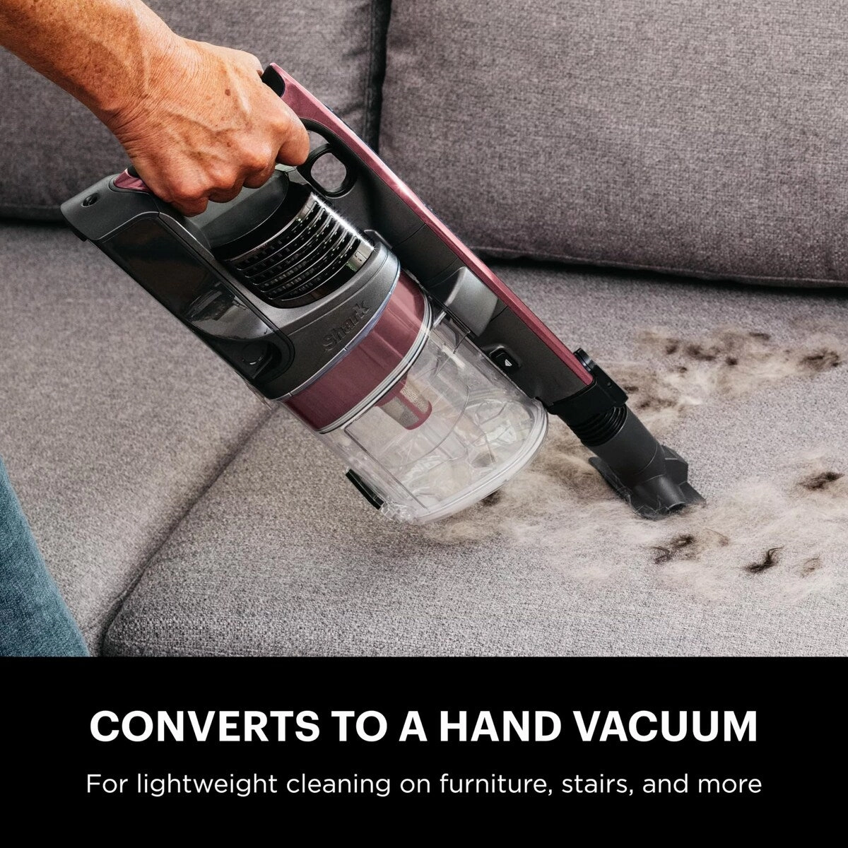 Anti-Allergen Cordless Lightweight Stick Vacuum with Self-Cleaning Brushroll. PowerFins. Removable Handheld. Crevice. 34-Quart