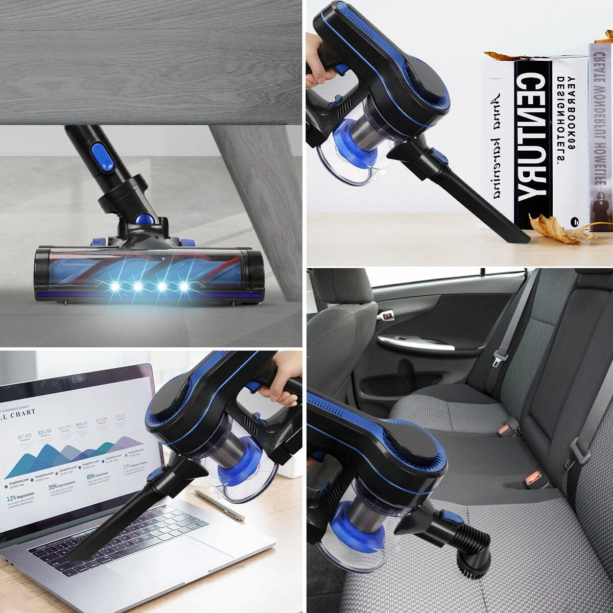 Aposen H250 4 in 1 Home Carpet Vacuum Cleaner Cordless Handheld Auto Motor Brushless Vacuum Cleaner