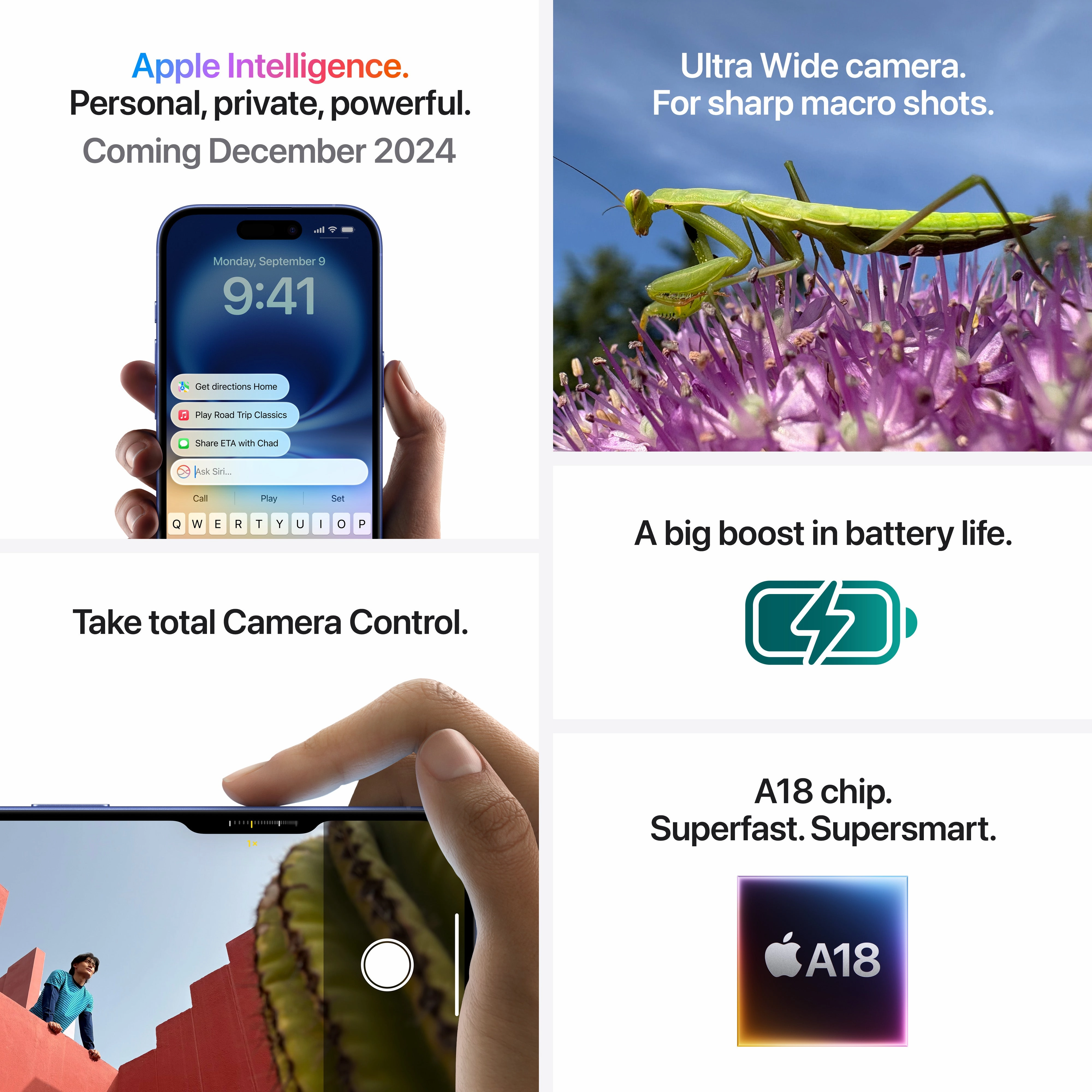 Apple iPhone 16 128GB Smartphone - Ultramarine  | MYEC3QN/A