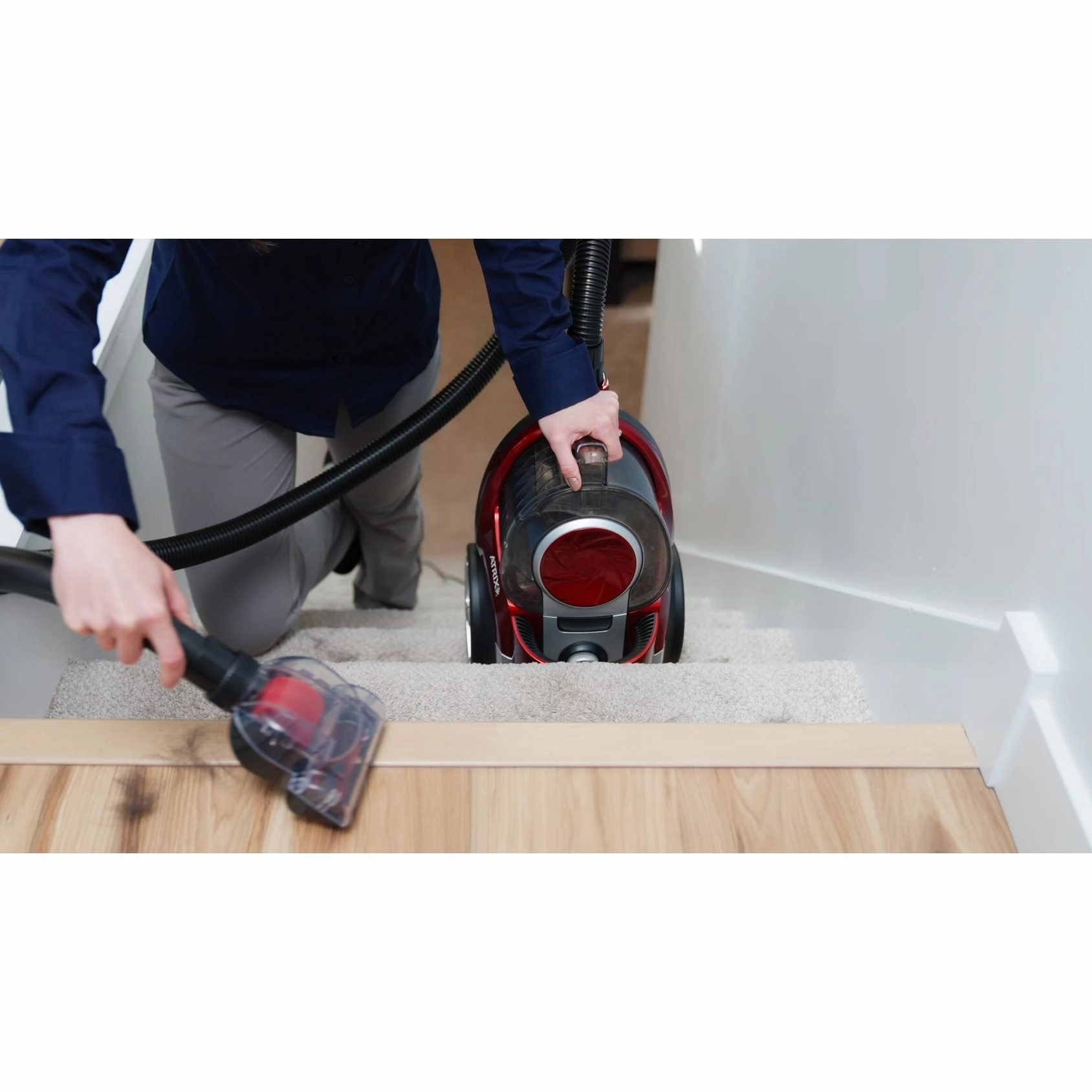 Atrix VR25BCV Vortex Red Vacuum with HEPA Filtration