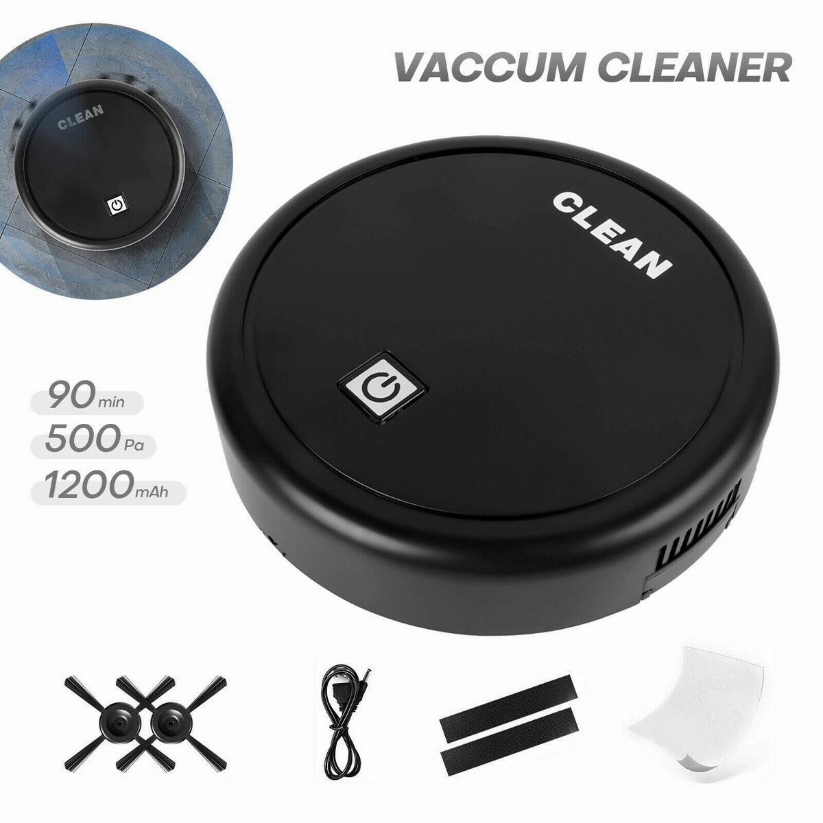 Automatic Sweeping Robot Vacuum Cleaner Wet Dry Floor Mop Sweeper Home Cleaning