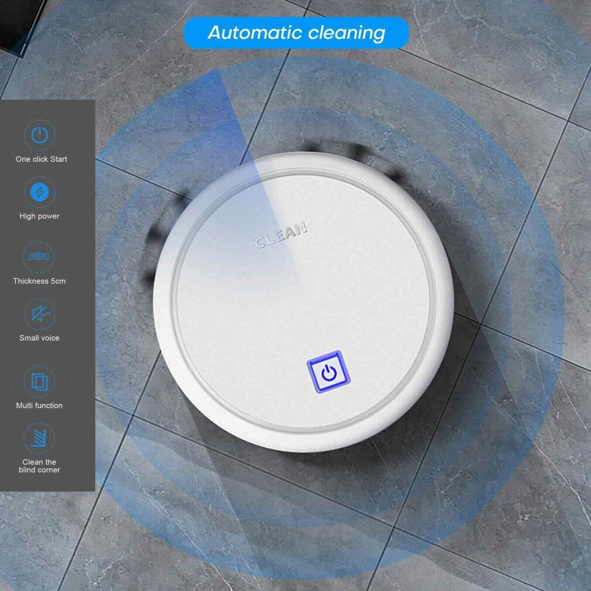 Automatic Sweeping Robot Vacuum Cleaner Wet Dry Floor Mop Sweeper Home Cleaning