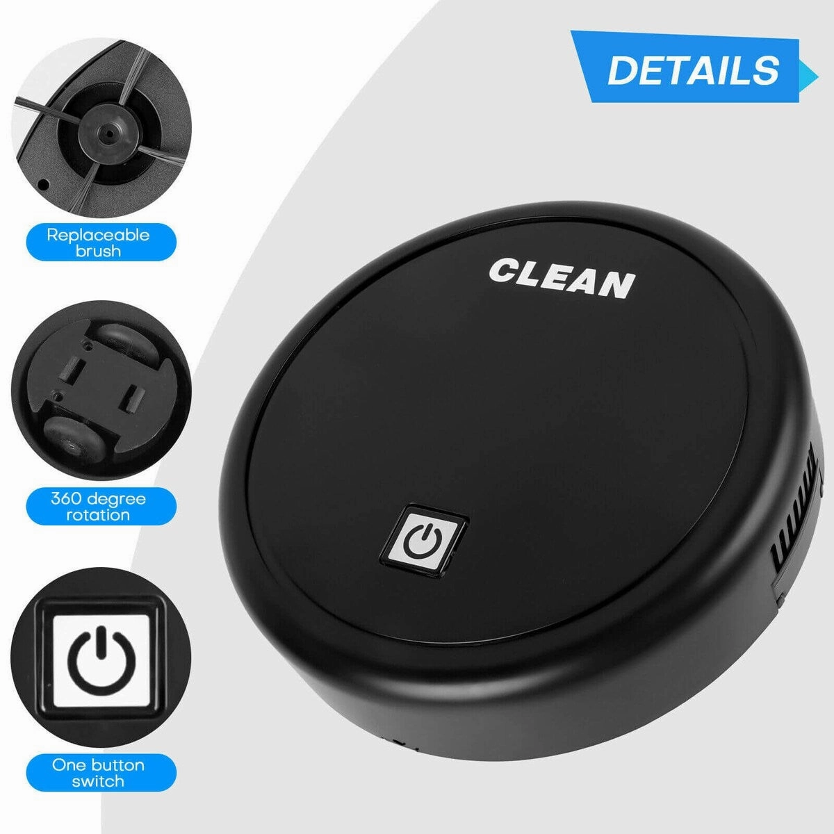 Automatic Sweeping Robot Vacuum Cleaner Wet Dry Floor Mop Sweeper Home Cleaning