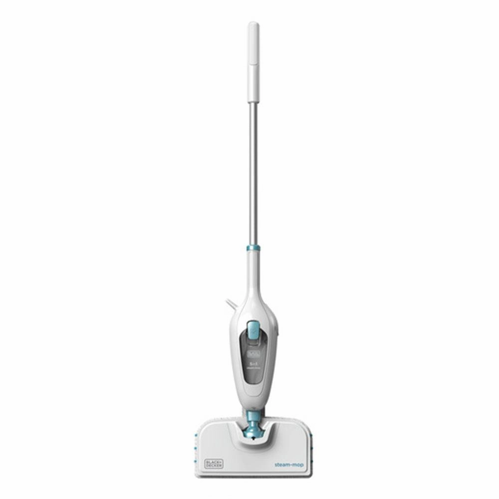 Black   Decor 1300W 5 in 1 Steam Mop - White & Aqua | FSMH13E5-GB