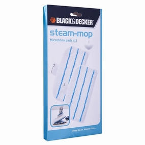 Black & Decker AutoSelect Steam Mop 2 x Replacement Pads - White | FSMP20-XJ