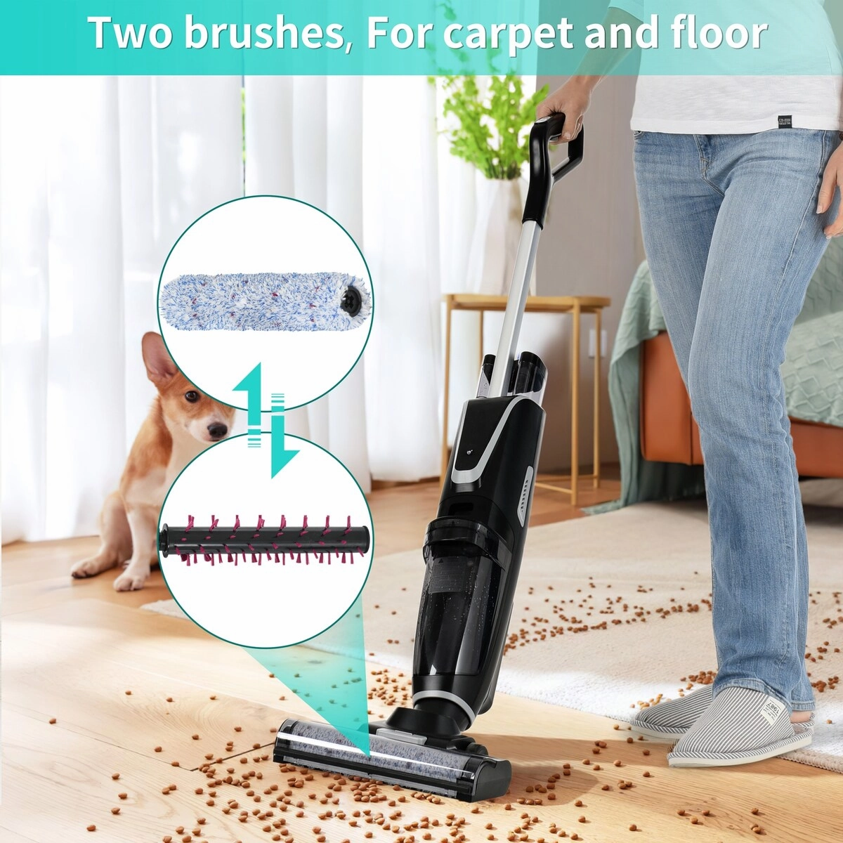 Black Cordless Wet and Dry Handheld Vacuum Cleaner