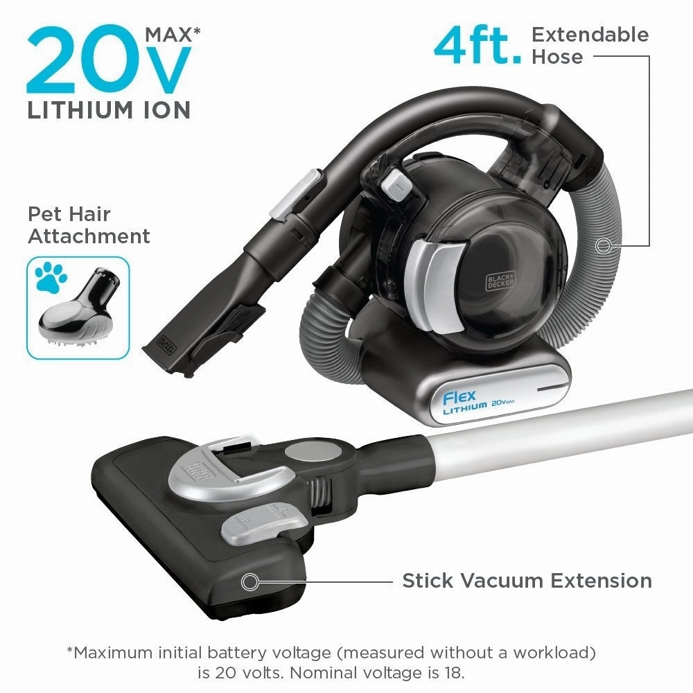 BLACK DECKER 20V MAX Flex Cordless Stick Vacuum with Floor Head