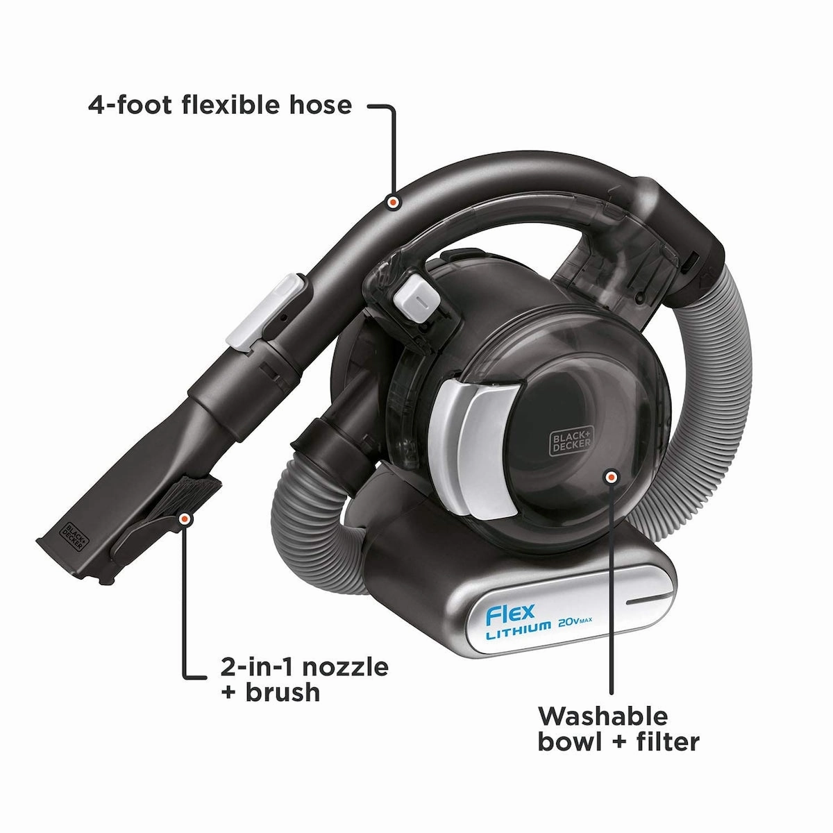 BLACK DECKER 20V MAX Flex Cordless Stick Vacuum with Floor Head