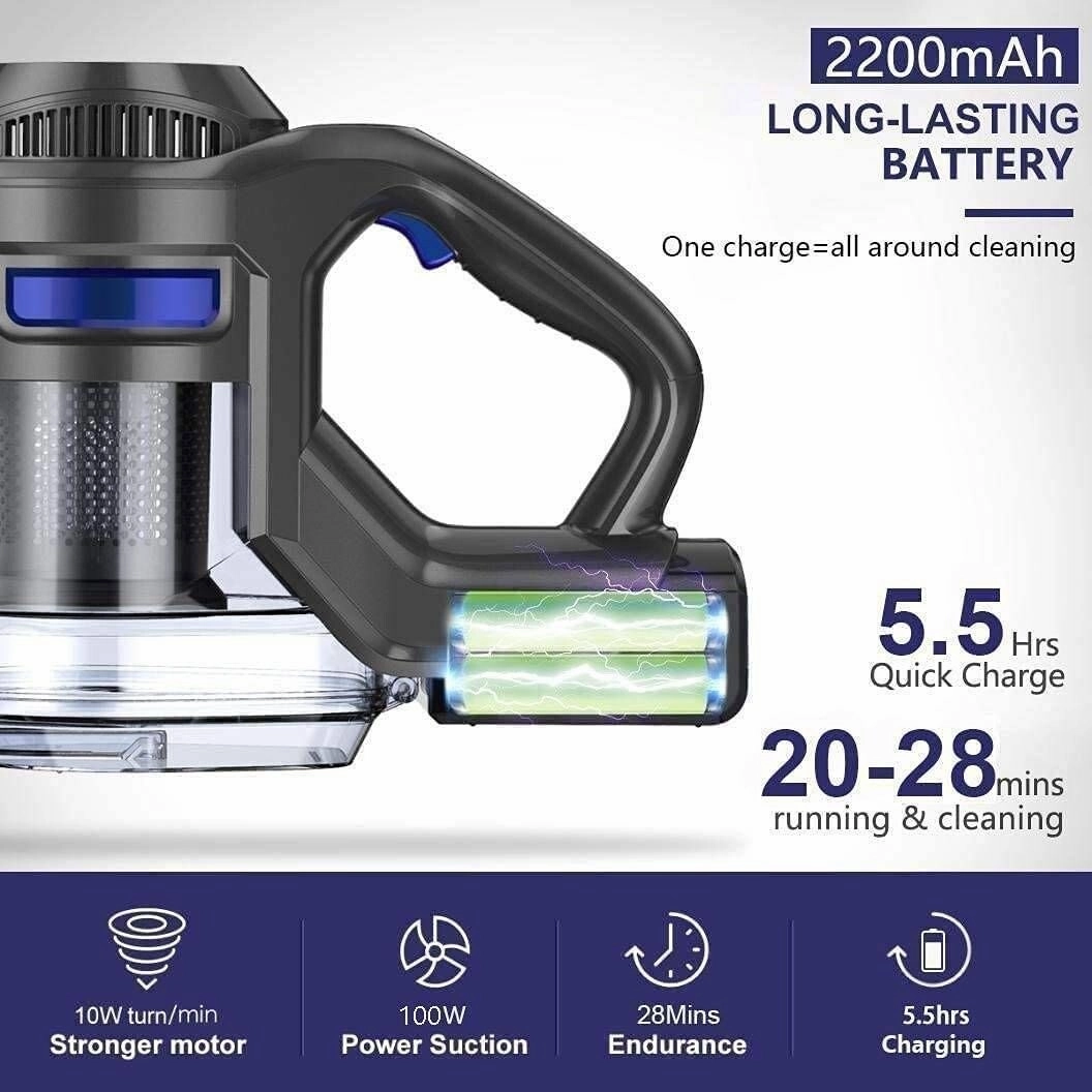 BOSCARE Cordless Vacuum 4 in 1 Powerful Suction Stick Handheld Vacuum Cleaner