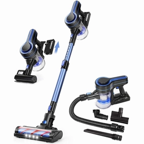 BOSCARE Cordless Vacuum Cleaner 24000pa Stick Vacuum 5 in 1 w/250W Powerful Brushless Motor Detachable Battery