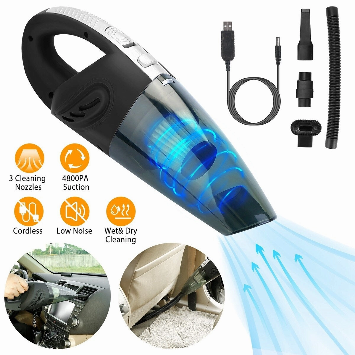 Compact Cordless Handheld Vacuum with Strong Suction