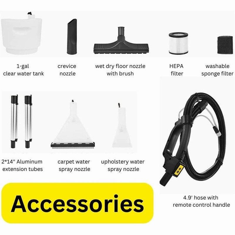 Corded HEPA Handheld Wet & Dry Vacuum Cleaner with 4 Cleaning Modes