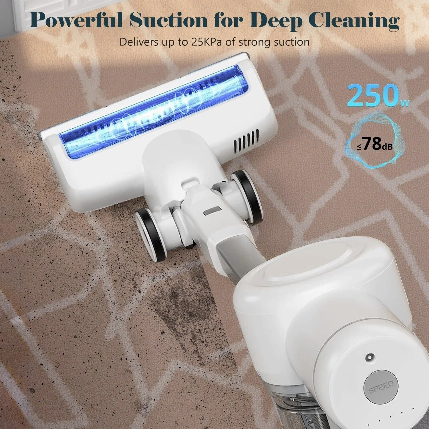 Cordless 3-in-1 Stick Vacuum Cleaner. Lightweight for Carpet. Hard Floors. Pet Hair. and Home Cleaning