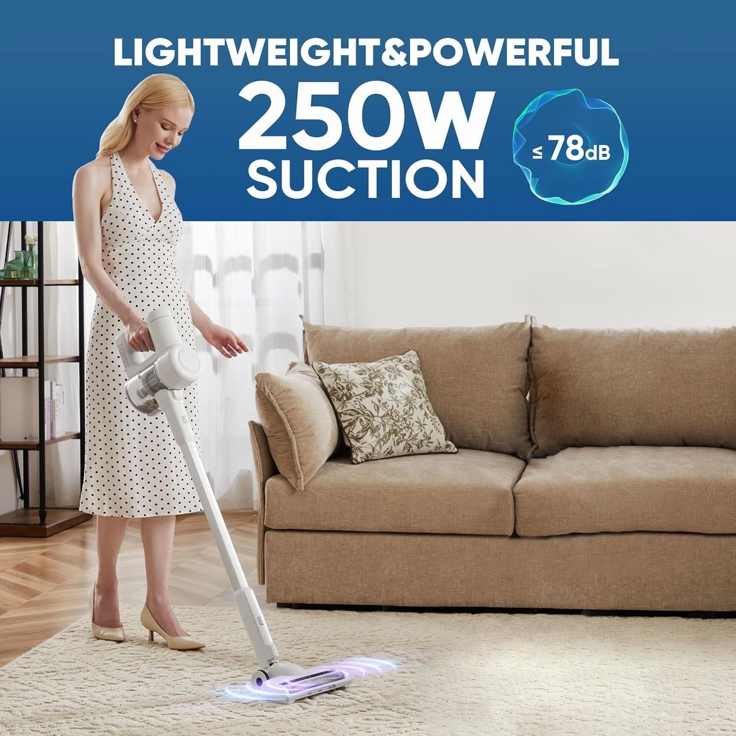 Cordless 3-in-1 Stick Vacuum Cleaner. Lightweight for Carpet. Hard Floors. Pet Hair. and Home Cleaning