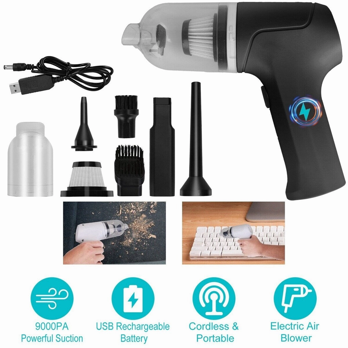 Cordless Handheld Vacuum Cleaner Rechargeable