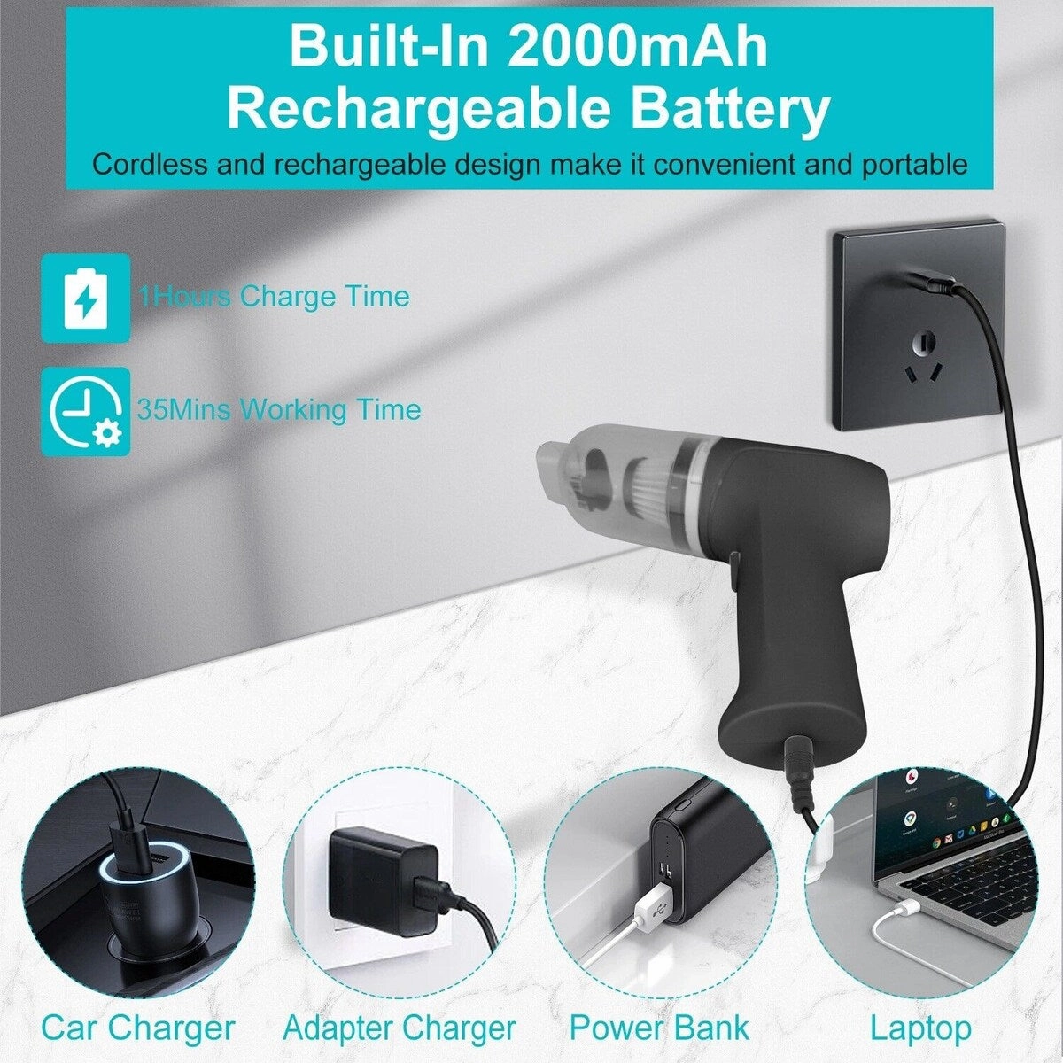 Cordless Handheld Vacuum Cleaner Rechargeable