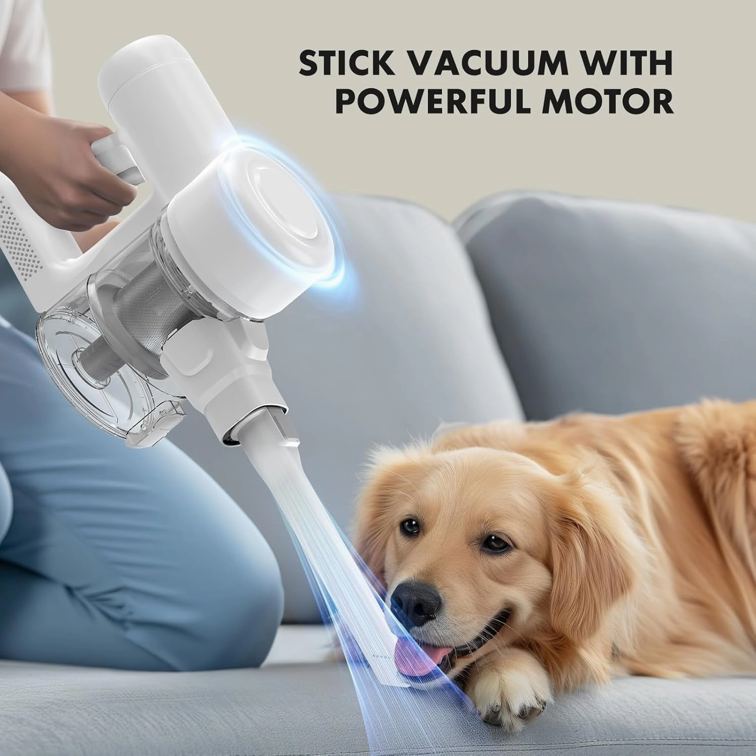 Cordless Stick Vacuum Cleaners for Home Rechargeable Lightweight for Hard Floor and Pet Hair Removal. Handheld Carpet Sweeper