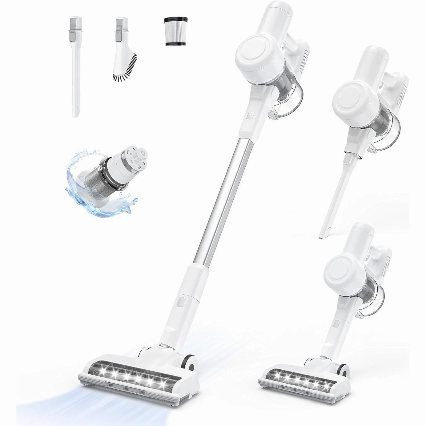Cordless Stick Vacuum Cleaners for Home Rechargeable Lightweight for Hard Floor and Pet Hair Removal. Handheld Carpet Sweeper