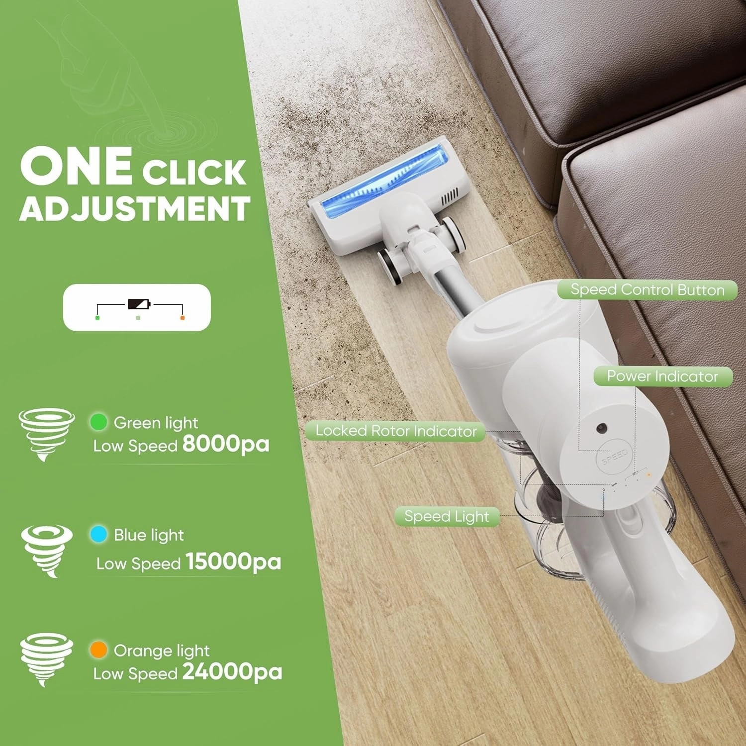 Cordless Stick Vacuum Cleaners for Home Rechargeable Lightweight for Hard Floor and Pet Hair Removal. Handheld Carpet Sweeper