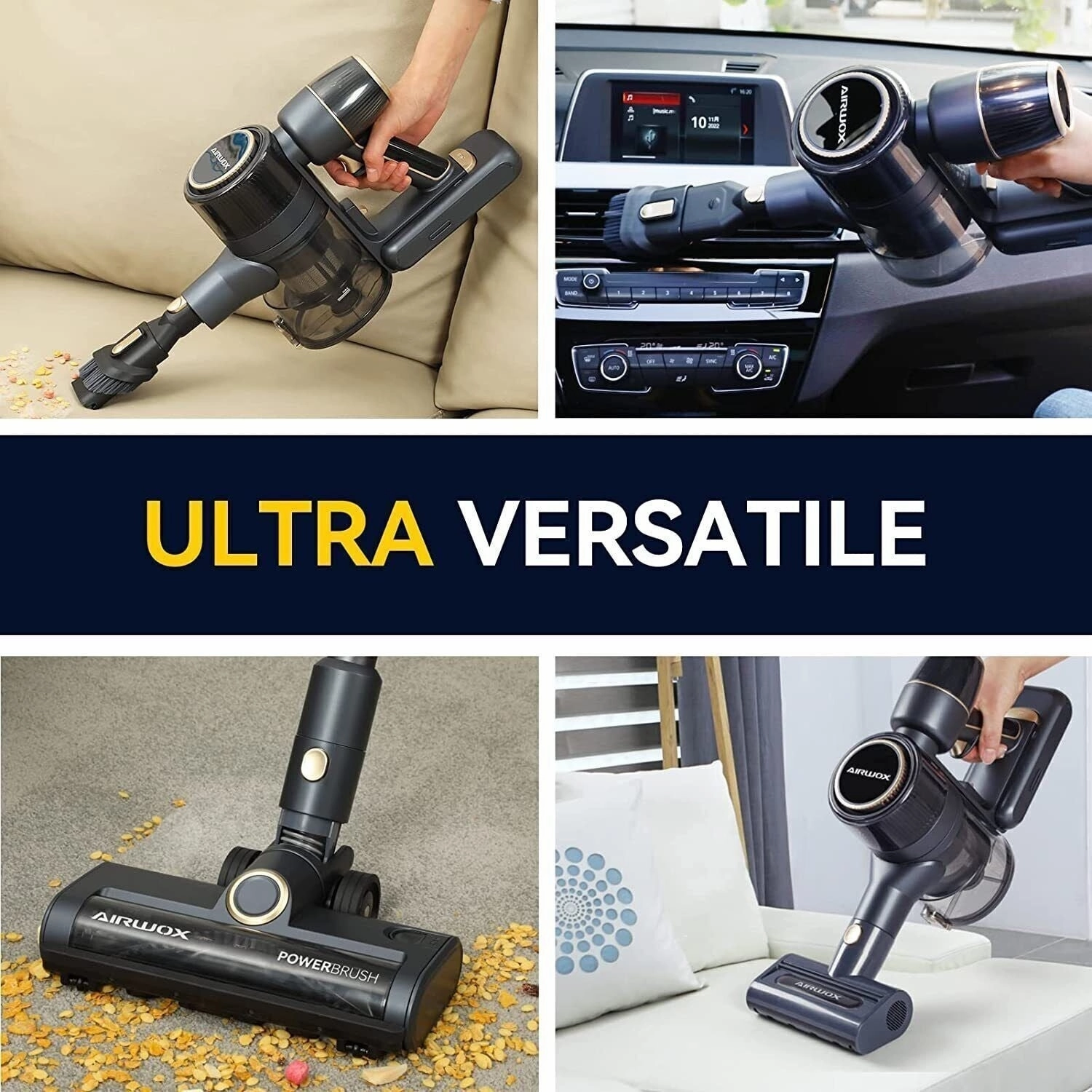 Cordless Stick Vacuum for Carpet and Floor in Blue
