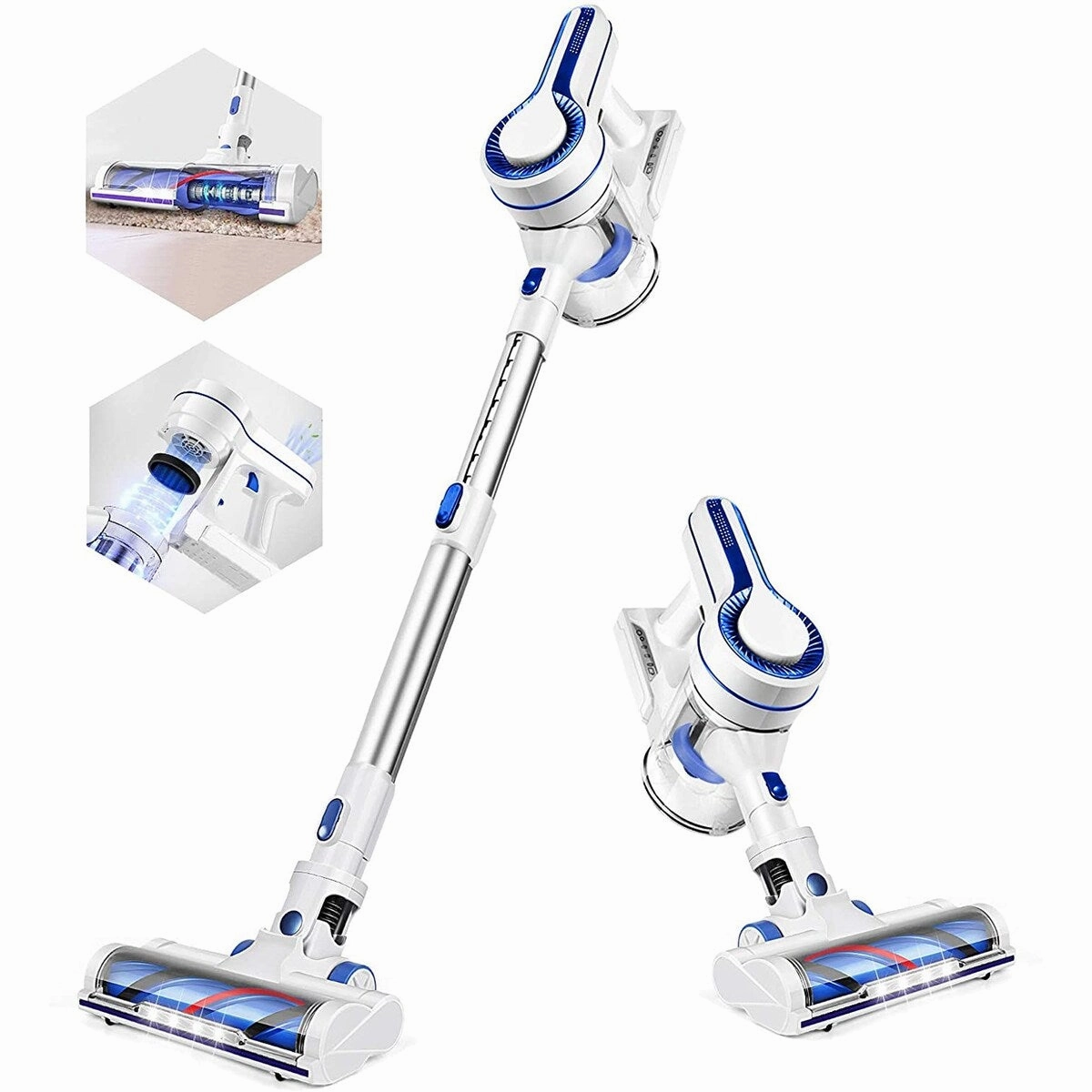 Cordless Vacuum Cleaner.14KPA Powerful Suction Stick Vacuum Cleaner 4 in 1 with Rechargeable Battery