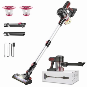 Cordless Vacuum Cleaner. 25Kpa Powerful Stick Vacuum for Hardwood Floor. 35 Min Rechargeable Battery. 4 in 1 Upright Vacuum