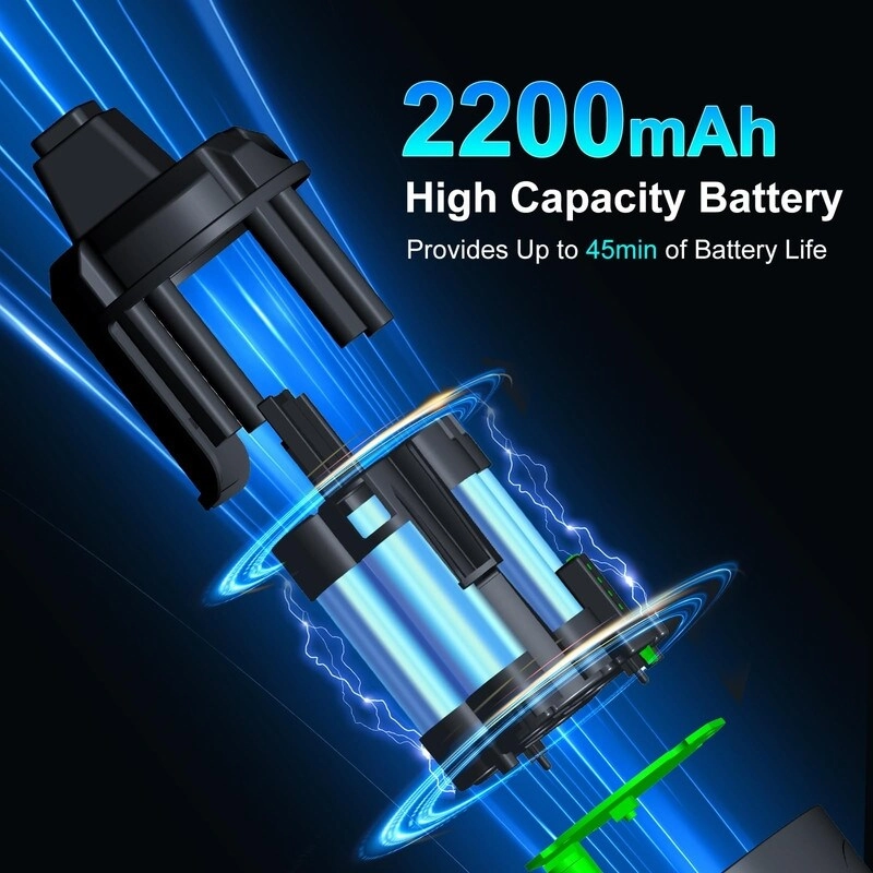 Cordless Vacuum Cleaner. 8-in-1 Stick Vacuum Cleaner. 25Kpa Powerful Suction Vacuum with 45 Mins Runtime Detachable Battery
