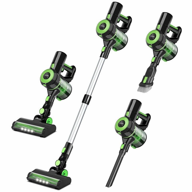 Cordless Vacuum Cleaner. 8-in-1 Stick Vacuum Cleaner. 25Kpa Powerful Suction Vacuum with 45 Mins Runtime Detachable Battery