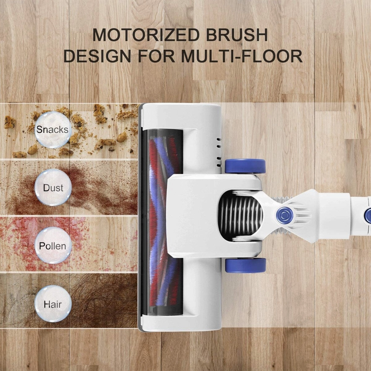 Cordless Vacuum Cleaner. Upgraded Powerful Suction 4 in 1 Stick Vacuum Cleaner 35min-Running Detachable Battery