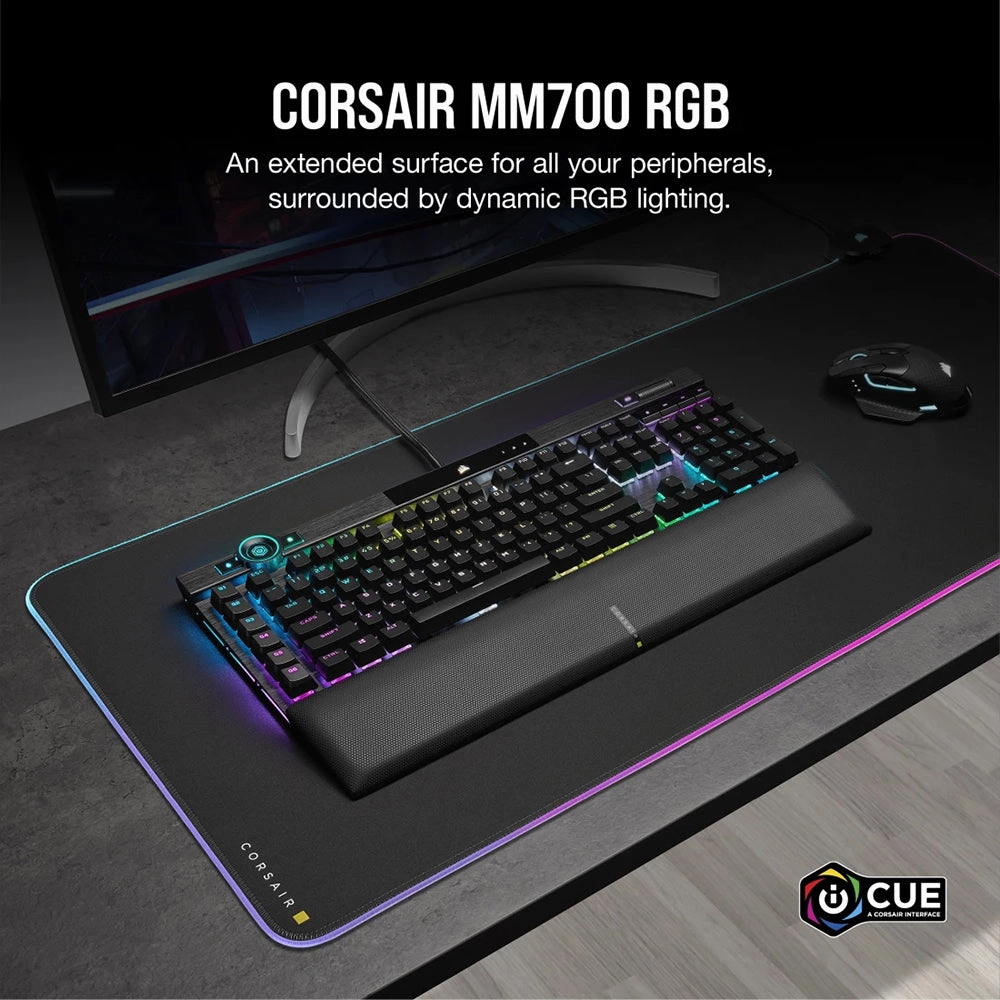 Corsair MM700 RGB Extended Mouse Pad - Black | 106-CH-9417070-WW