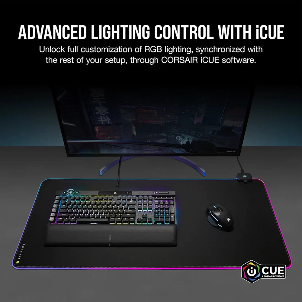 Corsair MM700 RGB Extended Mouse Pad - Black | 106-CH-9417070-WW