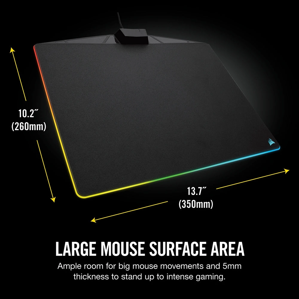 Corsair MM800 RGB POLARIS Gaming Mouse Pad - Black | 106-CH-9440020